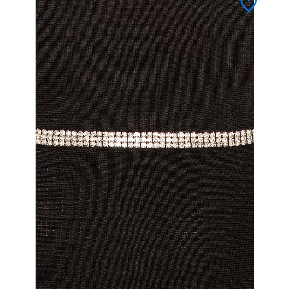 NWOT Revolve Superdown Black Rhinestone Mini Dress Small - Picture 4 of 4